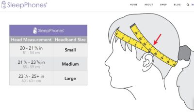 SleepPhones Headband Sizes